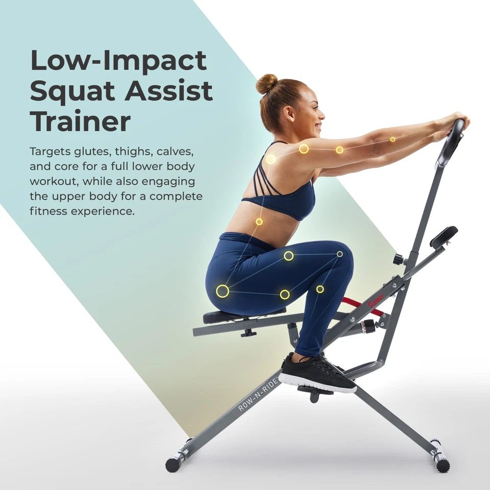 Sunny Health & Fitness Row-N-Ride? Pro-Smart Squat Assist Trainer SF-A023053 - Image 2 of 4