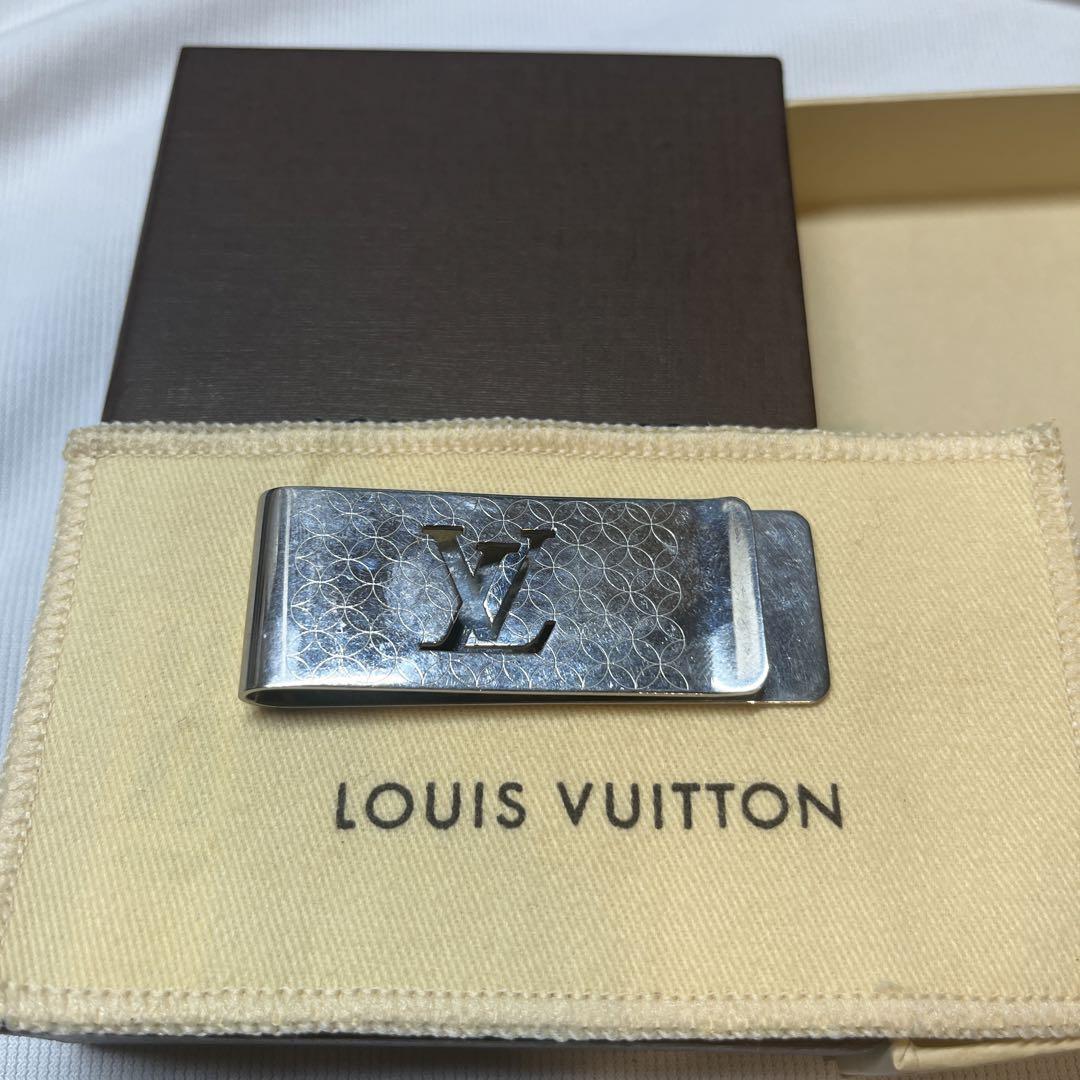 LOUIS VUITTON Champs Elysees Bill Clip Money Clip Silver