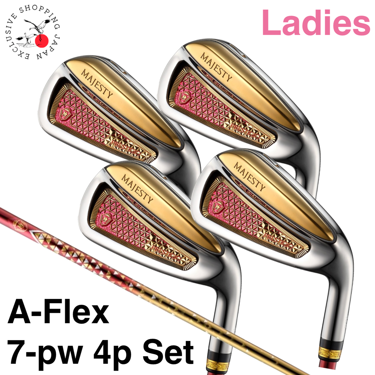 洋楽 prestige Majesty Prestigio 13 Ladies Iron Wedge #7-pw 4p Set A-Flex TL760