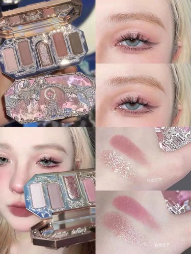 Flower Knows Moonlight Mermaid Five-Color Jewelry Eyeshadow Palette NEW IN BOX - Picture 6 of 16