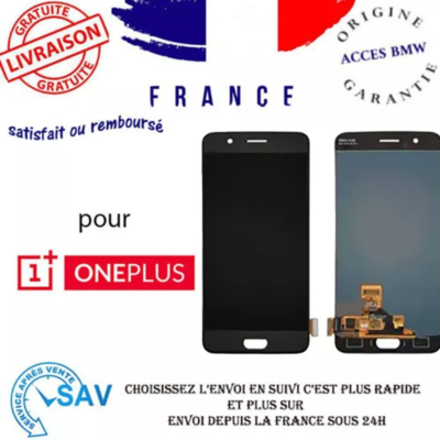 Écran LCD Complet Avec Vitre Tactile Noire Pour Oneplus 5T - Neuf
