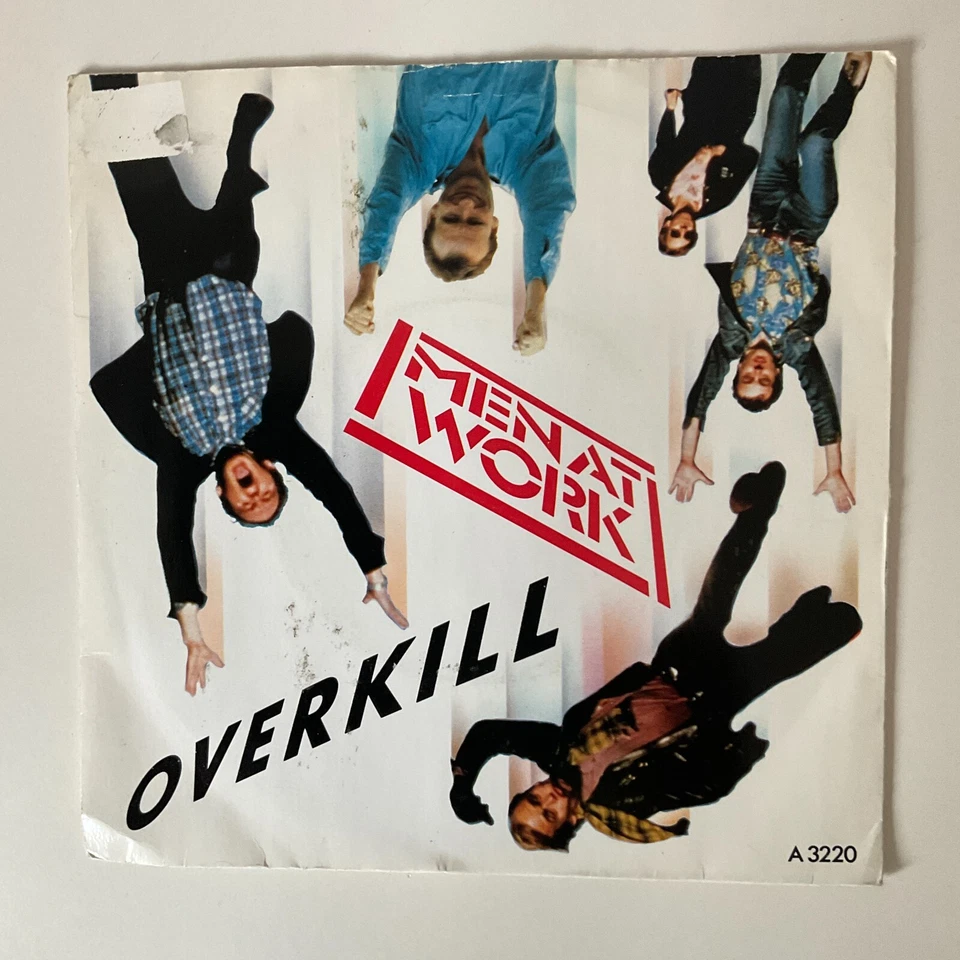 Men At Work - Overkill / Till the Money Runs Out - 7" Vinyl 1983 CBS A3220 - EX - Image 2 of 4