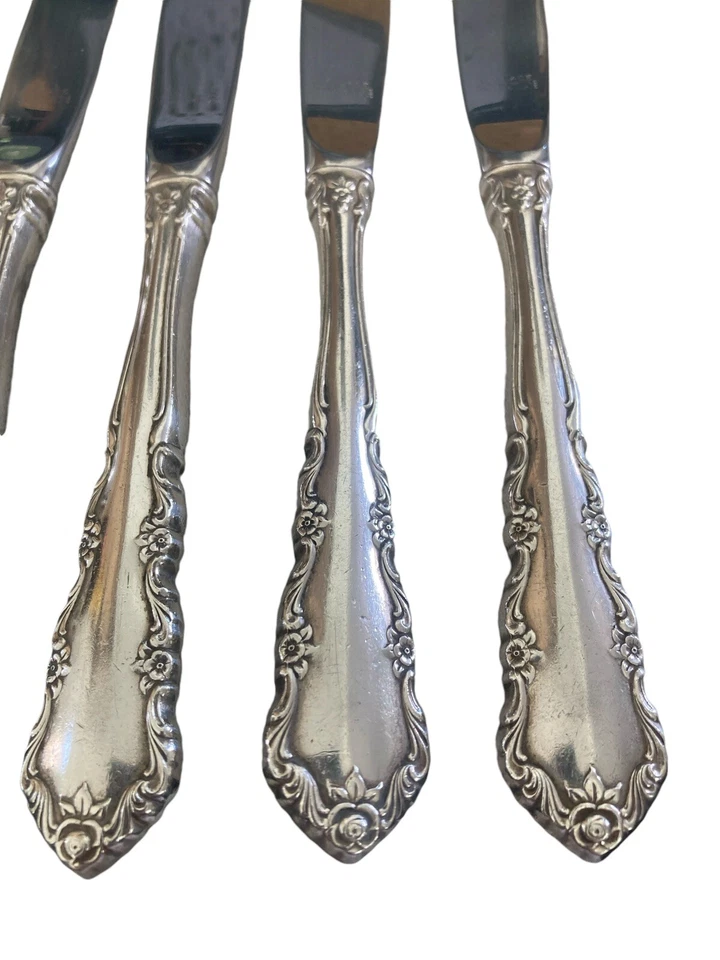 Juego de 6 cubiertos de cuchillos Wallace Shenandoah de plata esterlina de 9" Foto 3 de 4