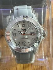 ICE-WATCH 'SILI SILVER BIG' (SI.SR.B.S.09) - UNISEX ADULT SILICONE WATCH - NEW