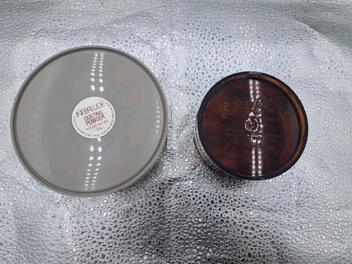 Vtg Interlude Dusting Powder Corn Silk Micron Tortoiseshell Containers Set 2 - 第 4/4 張圖片