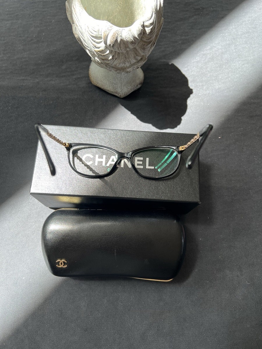 CHANEL 3221-Q C.501 53-15 135 Beige Leather Glasses Frames CHANEL 3221-Q C.501 53-15 135 Beige Leather Glasses Frames