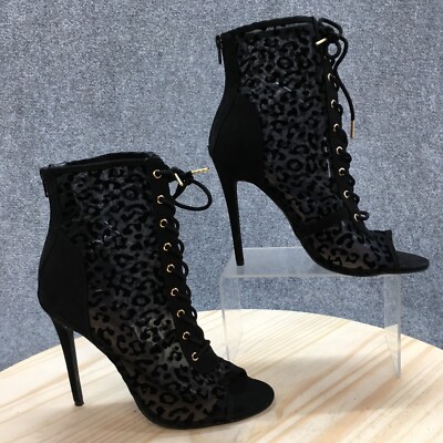 ShoeDazzle Boots Womens Caedance Ankle Bootie Leopard Print