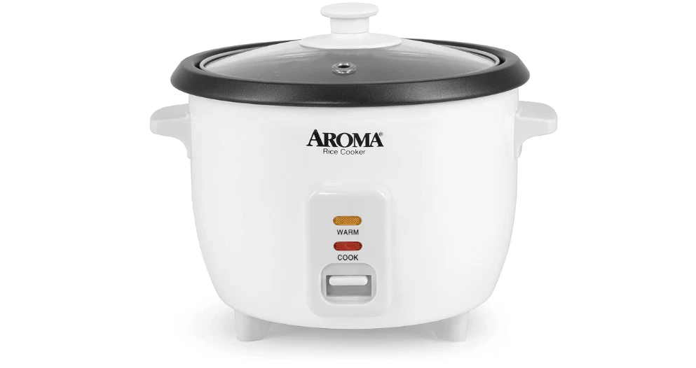 Rice Cooker Non Stick One Touch Steam Cooking Full View Tempered Glass Lid 6 Cup