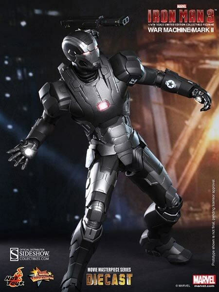 HOT TOYS WAR MACHINE MARK II 1/6 MMS198 D03 DIECAST IRON MAN 3 NEW