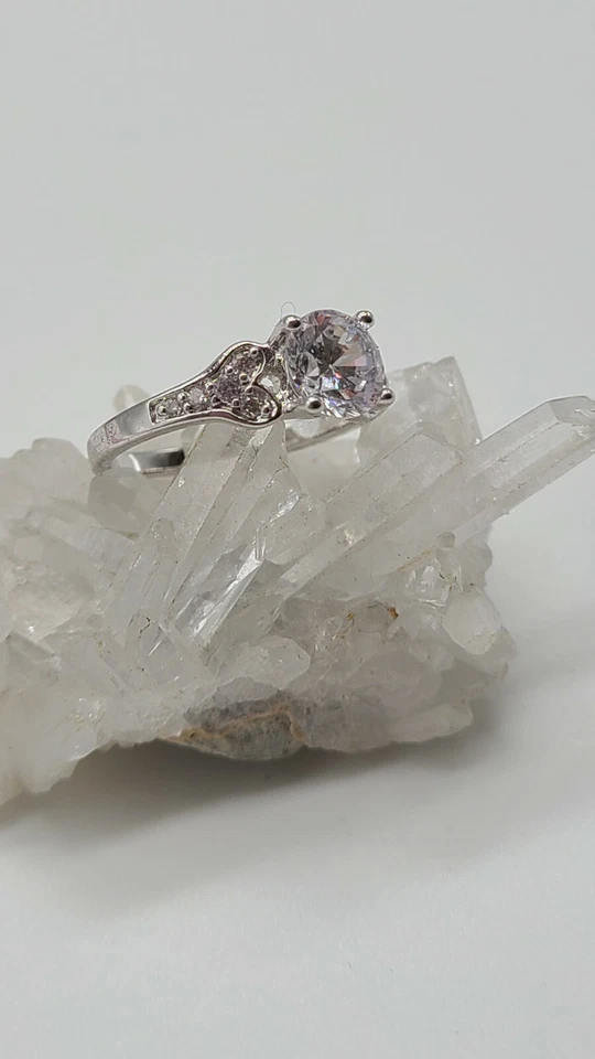 Precioso Anillo Cristal Estampado 925, TALLA 7 Foto 2 de 4