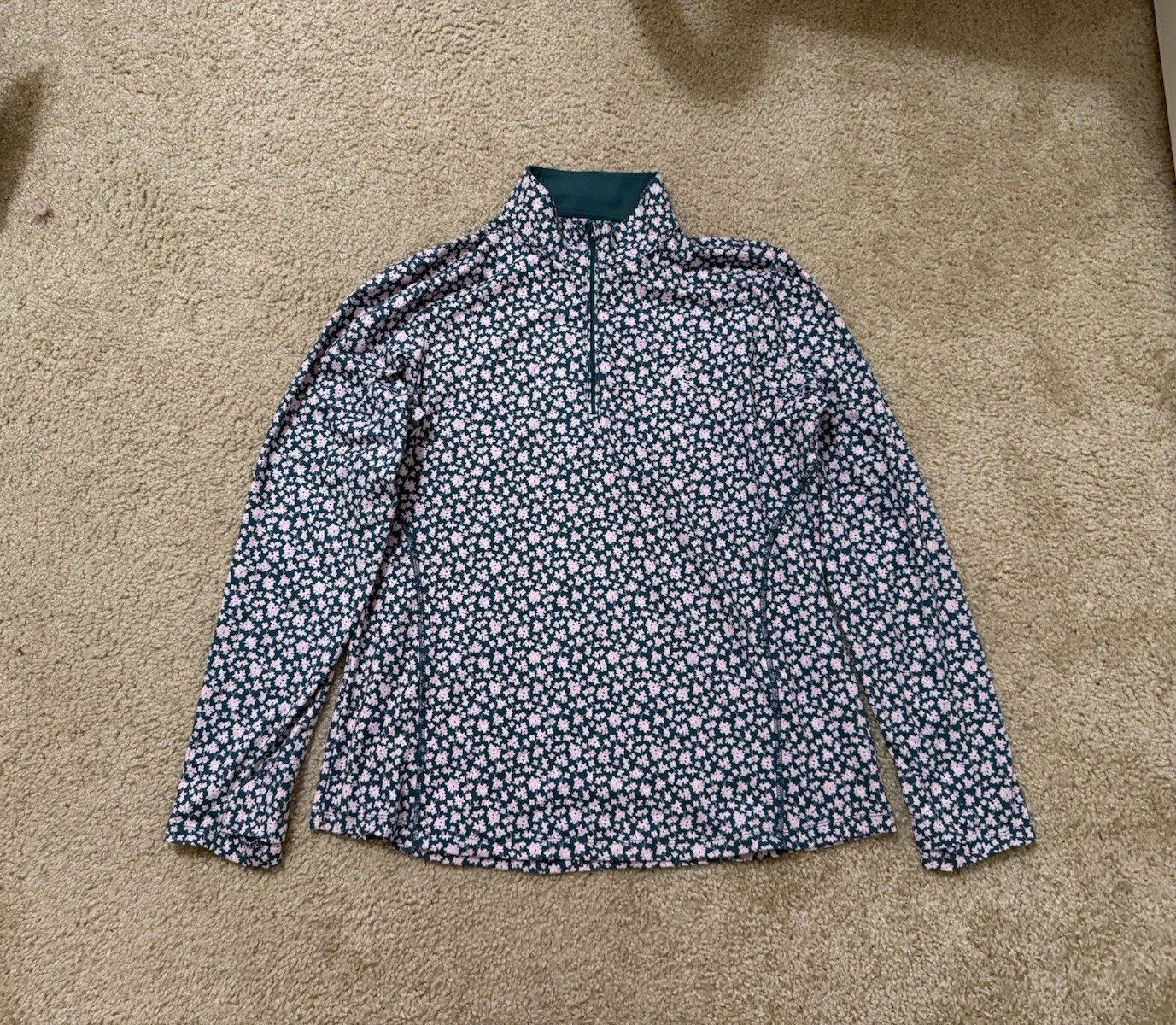 Rhoback Women’s Performance Quarter Zip Large Flo… - image 1