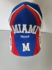 Miami University Redhawks Ohio Mens Hat Multi embroidered Logo Letter Red Blue