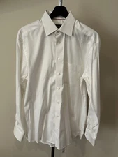 Eton Men’s Solid White Gangnester Button-Up Size 16-41