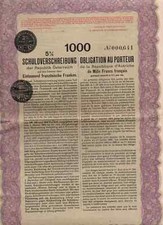 EMPRUNT AUTRICHIEN OBLIGATION AU PORTEUR REPUBLIQUE AUTRICHE MILLES F FRANCAIS
