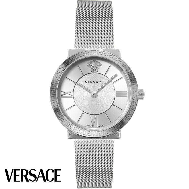 Versace White and Silver Watch New Lady Versace Millenyium Lady Watch Silver,Green | VERSACE US main image 2