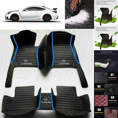 For Lexus RC LC SC Car Floor Mats Luxury Custom Waterproof Carpets Cargo Liners - Imagen 11 de 35