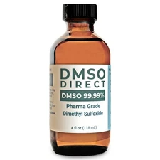 DMSO Liquid 99.99% Pharmaceutical Grade Dimethyl Sulfoxide - Glass Bottle 4 oz