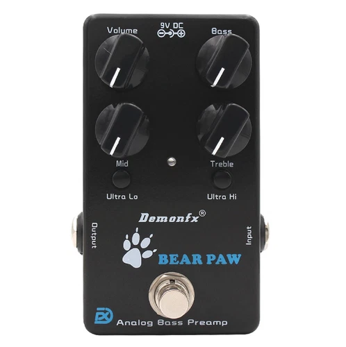 Demonfx BEAR PAW Analog Bass Preamp Bass Effect Pedal With True Bypass  CA