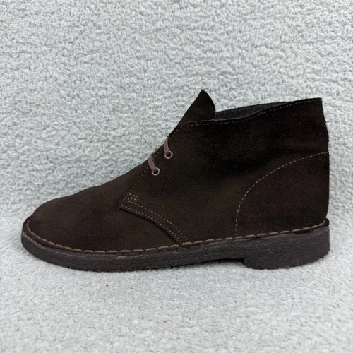Clarks Boots Mens 7 Shoes Dark Brown Desert Chukka Suede Leather Ankle Casual - Picture 2 of 10