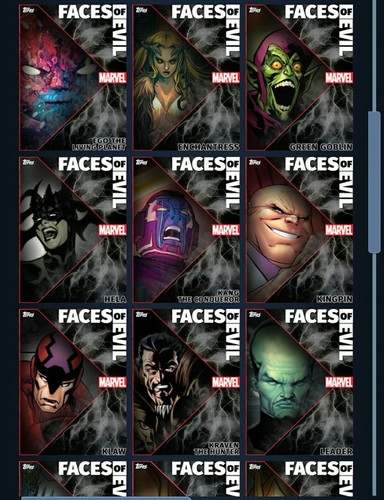 Topps Marvel Collect: Faces of Evil Motion Set w All Awards Digital - Picture 2 of 4