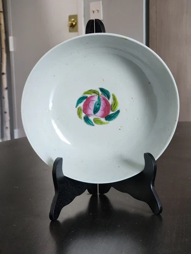 Chinese Bowl with Handpainted Floral Decorations - slightly asymmetrical