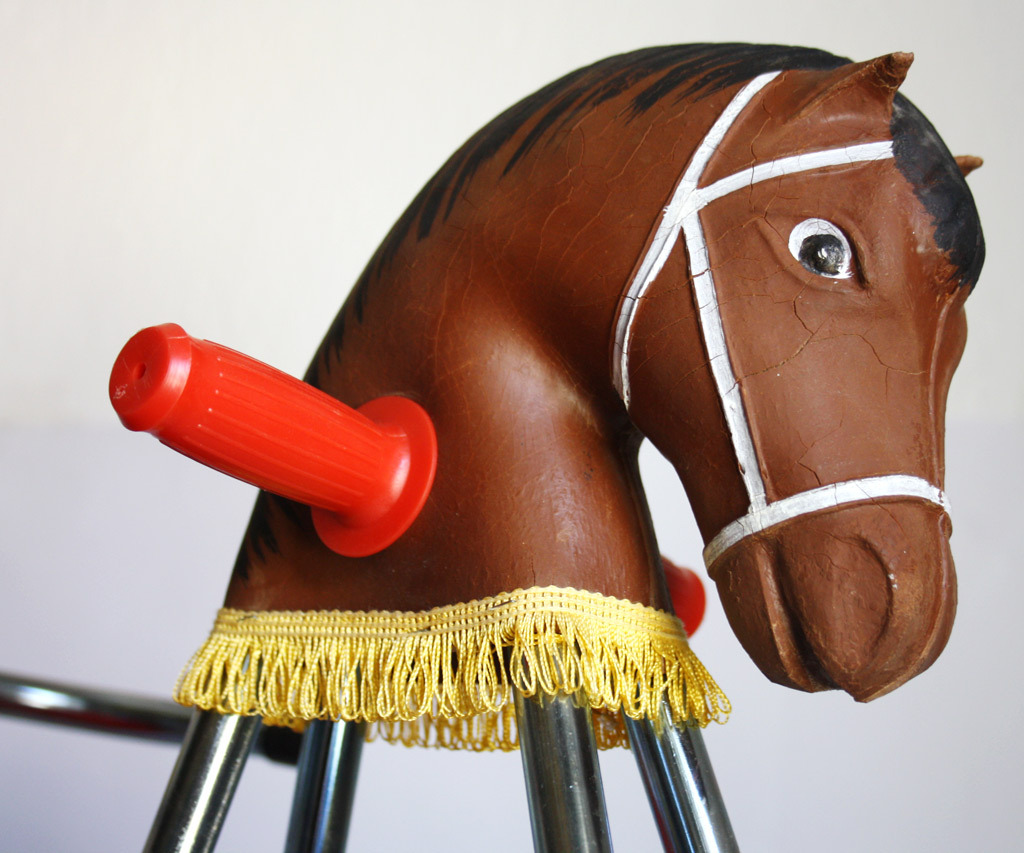 AMAZING RARE VINTAGE 60'S ROCKING HORSE BY MEIMARIDIS GREECE GREEK NEW ...