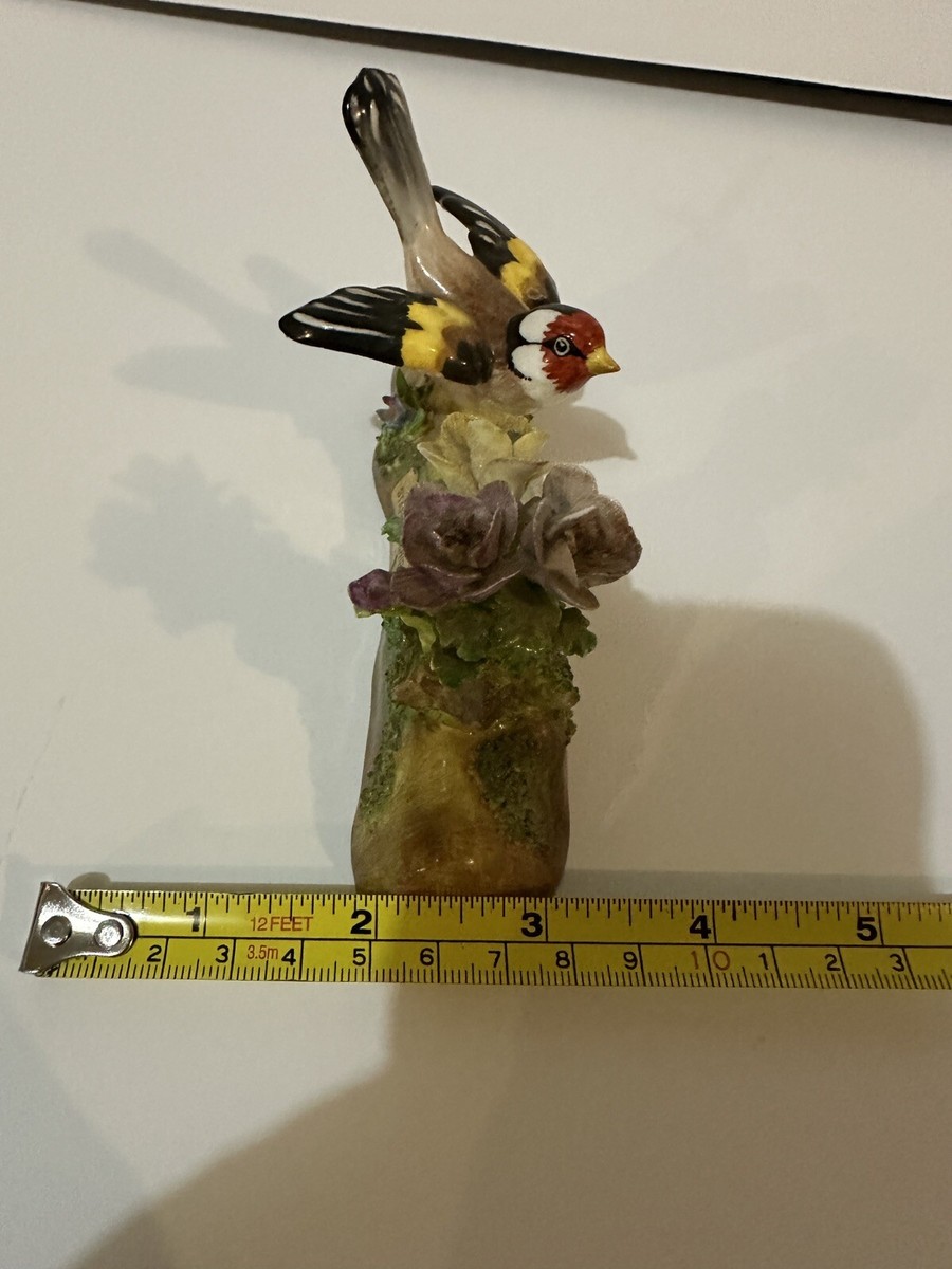 Crown Staffordshire J T Jones Gold Finch Figurine On Branch