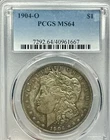 1904-O Silver Morgan Dollar PCGS MS64    Pastel toning #091