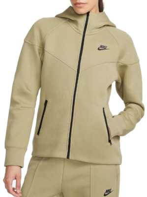 FB8338-276 Nike NSW Tech Fleece WR Full-Zip Hoodie Olive Black Sportbekleidung