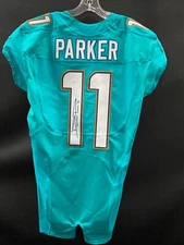 #11 MIAMI DOLPHINS DEVANTE PARKER SIGNED TEAM ISSUED AQUA JERSEY JSA WITNESS COA