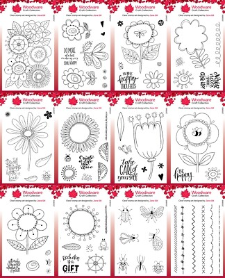 Holzwaren klare Briefmarken - Blütenblatt Doodles von Francoise Read - kreativer Ausdruck