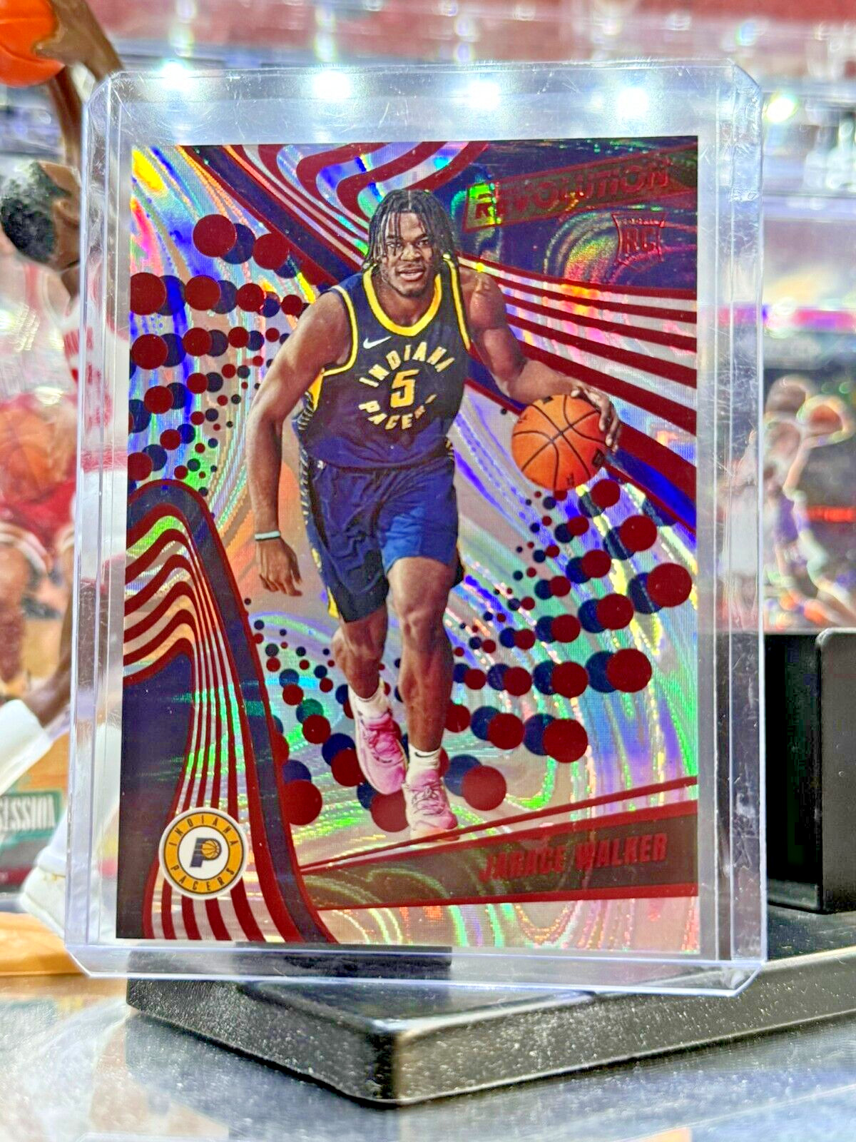 2023-24 Panini Revolution #112 Jarace Walker Red Swirl /199 Pacers RC