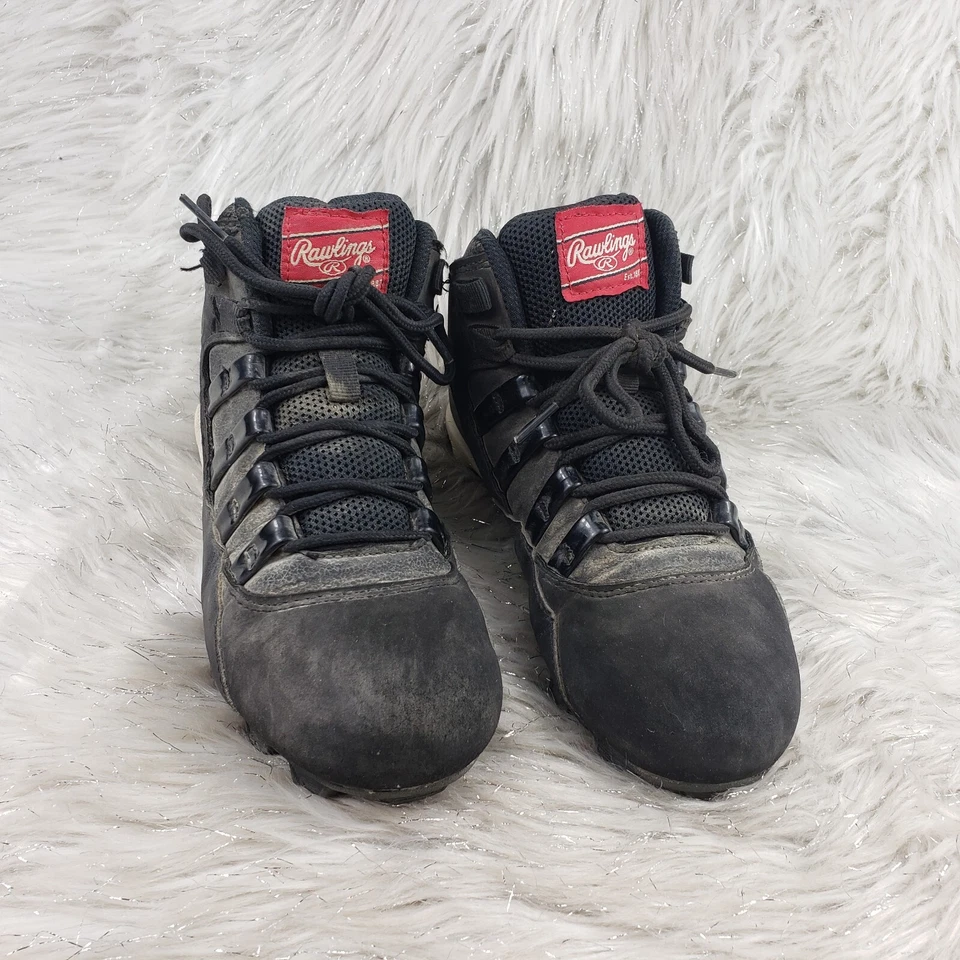 Chuteiras de beisebol pretas juvenis RAWLINGS tamanho 2,5 - Imagem 3 de 4