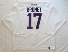 GAME WORN Canadiens Benoit Brunet + Autograph NHL Jersey CCM SZ56 W/MeiGray COA
