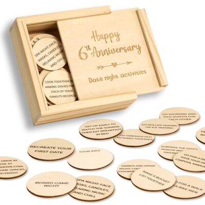 Year Anniversary Gift for Him Her Wood Iron Marriage Gift Idea