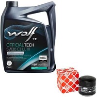 MotoröL Set 5W30 5 Liter + ÖLfilter 38813 FüR Skoda Felicia I II 1.3 6U1 6U5