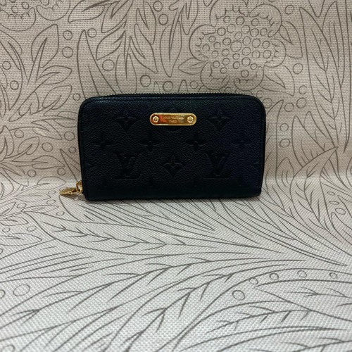 Louis Vuitton Margot Wallet 'Black Monogram Embossed Empreinte Cowhide#LL92Z