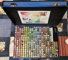 Copic Markers 334 + Locking Carry Case (Nearly Complete Set)