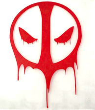 Deadpool Logo Red Color Limited Time Vinyl Decal Sticker 4x4Inches