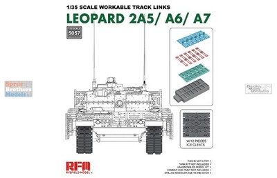 RFMRM5057 1:35 Rye Field Model Leopard 2A5 / A6 / A7 Workable Track Links Set