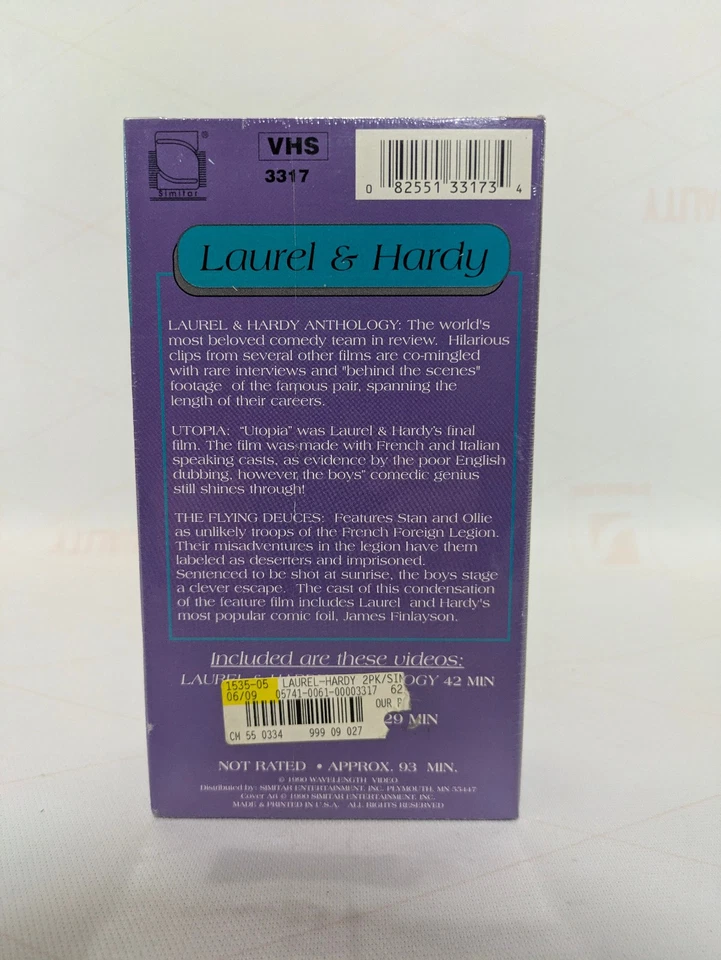 Laurel and Hardy Classics VHS Brand New/Sealed 2 Tape Utopia & Flying Dueces - Image 3 of 4