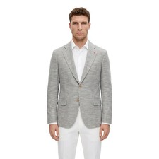 5200 ISAIA NAPOLI "Capri" Comfort Project Gray Jacket Sport Coat Wool - Linen