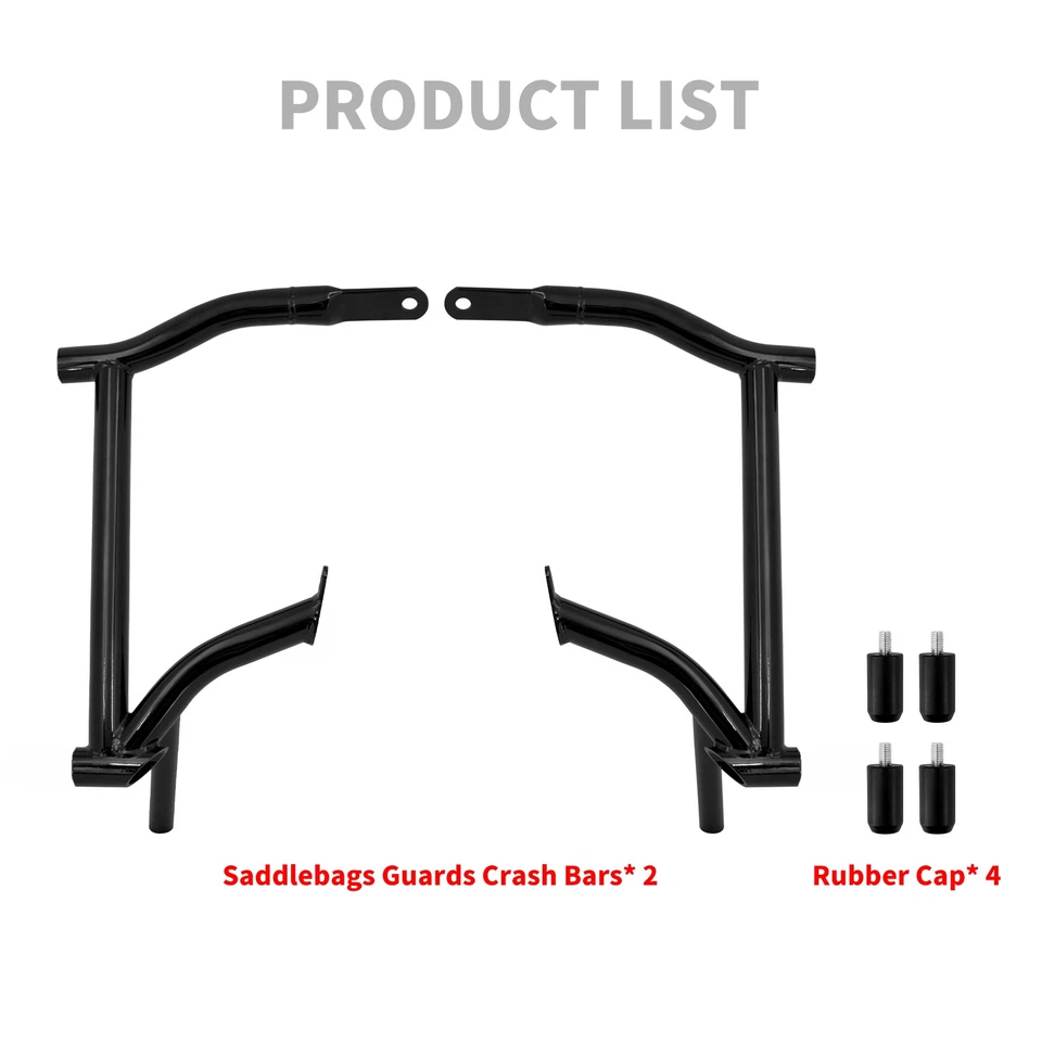 Saddlebags Guards Crash Rails Bars For Harley Touring Road Street Glide 09-2025 - Image 2 of 4
