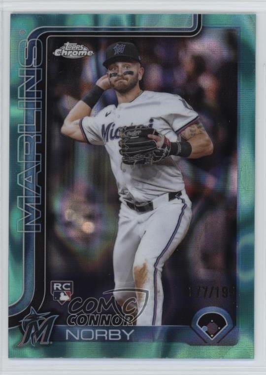 2025 Topps Chrome Aqua Lava Refractor 177/199 Connor Norby #199 08rm