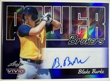 2024 Leaf Vivid Power Brokers #/7 Blake Burke Auto PB-BB1