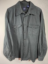 Vintage GAP Button Up Shirt Mens Size XL Gree...