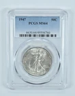1947 Walking Liberty Half Dollar MS64 PCGS Blue Label