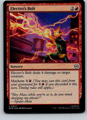 #ad Electro#x27;s Bolt Foil SPM #77 MTG $1.59