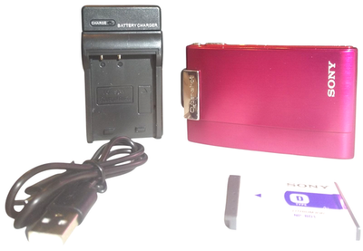 Sony Cyber-shot DSC-T200 Digitale Compatta 8.1MP Rossa – Usata Dal Giappone - Foto 2