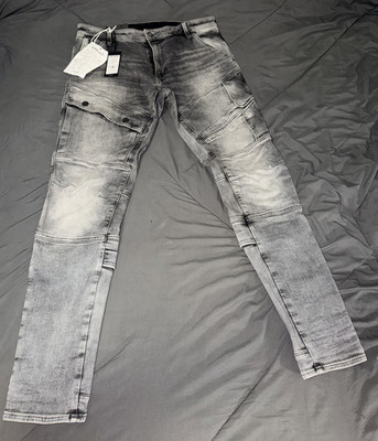 G-Star RAW Airblaze 3D Men's Skinny Gray Stretch Denim Jeans Faded
